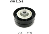 Styrrulle, flerspårsrem VKM 31062 SKF