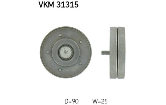 Styrrulle, flerspårsrem VKM 31315 SKF