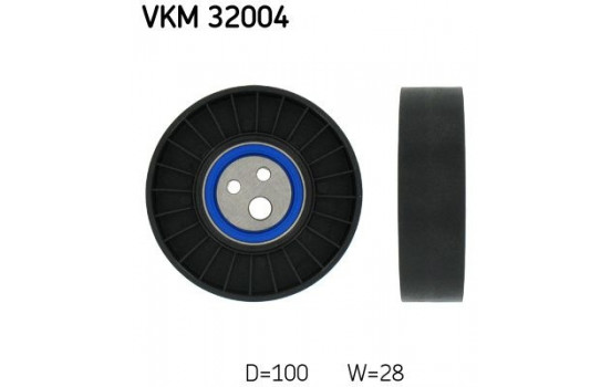 Styrrulle, flerspårsrem VKM 32004 SKF