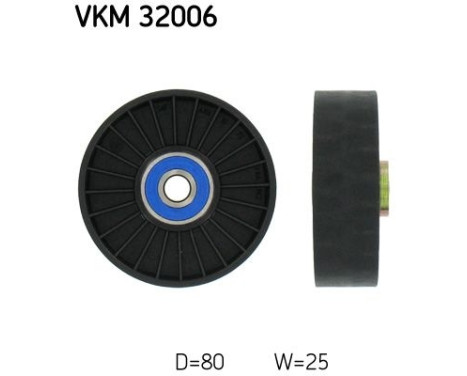 Styrrulle, flerspårsrem VKM 32006 SKF