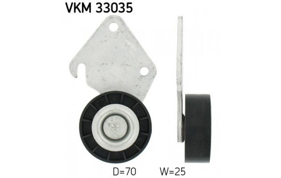 Styrrulle, flerspårsrem VKM 33035 SKF