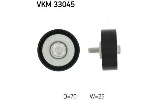 Styrrulle, flerspårsrem VKM 33045 SKF