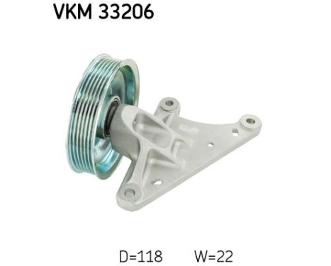 Styrrulle, flerspårsrem VKM 33206 SKF