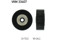Styrrulle, flerspårsrem VKM 33407 SKF