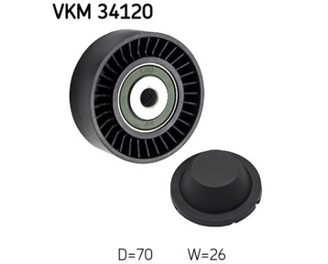 Styrrulle, flerspårsrem VKM 34120 SKF
