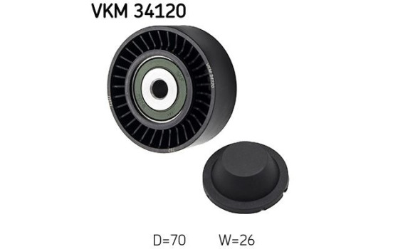Styrrulle, flerspårsrem VKM 34120 SKF, bild 2