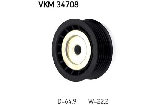 Styrrulle, flerspårsrem VKM 34708 SKF