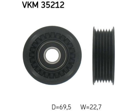 Styrrulle, flerspårsrem VKM 35212 SKF