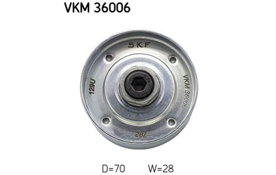 Styrrulle, flerspårsrem VKM 36006 SKF
