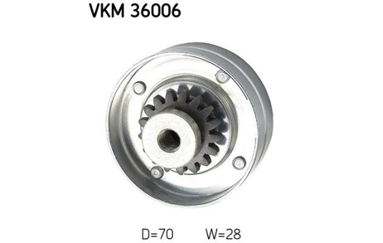 Styrrulle, flerspårsrem VKM 36006 SKF, bild 2