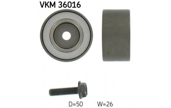 Styrrulle, flerspårsrem VKM 36016 SKF