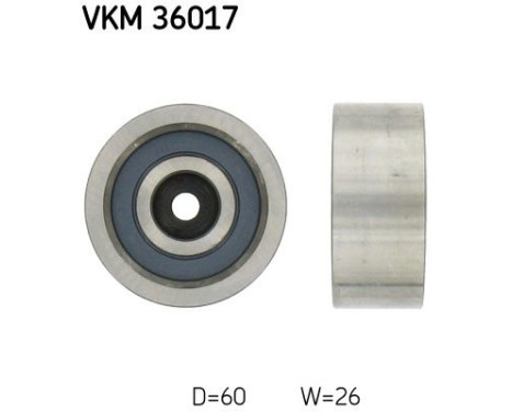 Styrrulle, flerspårsrem VKM 36017 SKF