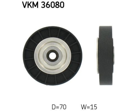 Styrrulle, flerspårsrem VKM 36080 SKF