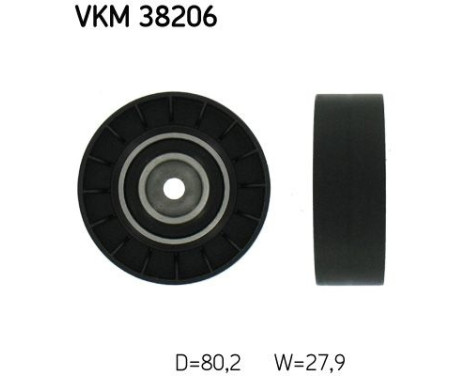Styrrulle, flerspårsrem VKM 38206 SKF
