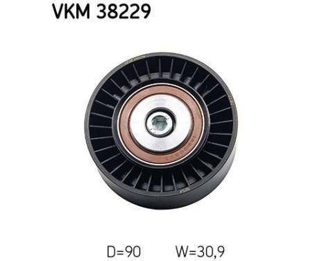 Styrrulle, flerspårsrem VKM 38229 SKF