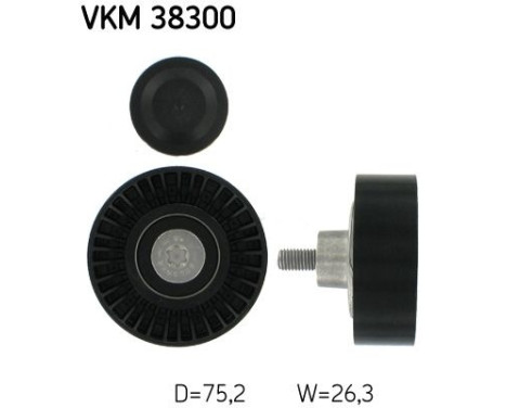 Styrrulle, flerspårsrem VKM 38300 SKF
