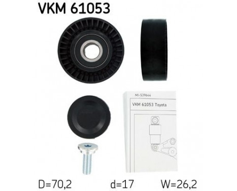 Styrrulle, flerspårsrem VKM 61053 SKF