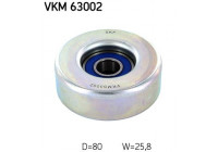 Styrrulle, flerspårsrem VKM 63002 SKF