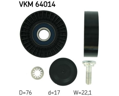 Styrrulle, flerspårsrem VKM 64014 SKF