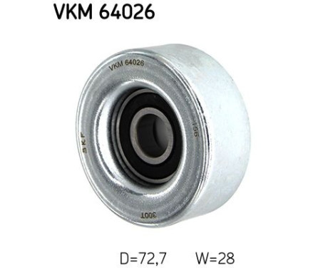 Styrrulle, flerspårsrem VKM 64026 SKF