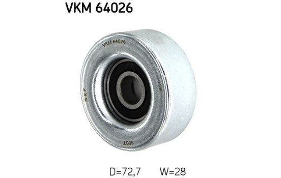 Styrrulle, flerspårsrem VKM 64026 SKF