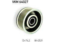 Styrrulle, flerspårsrem VKM 64027 SKF