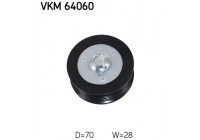 Styrrulle, flerspårsrem VKM 64060 SKF