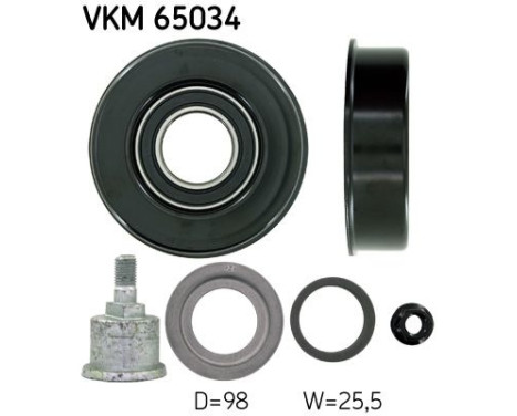 Styrrulle, flerspårsrem VKM 65034 SKF