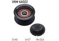 Styrrulle, flerspårsrem VKM 66022 SKF