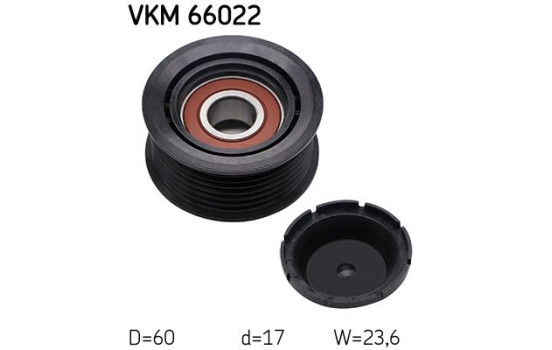 Styrrulle, flerspårsrem VKM 66022 SKF, bild 2