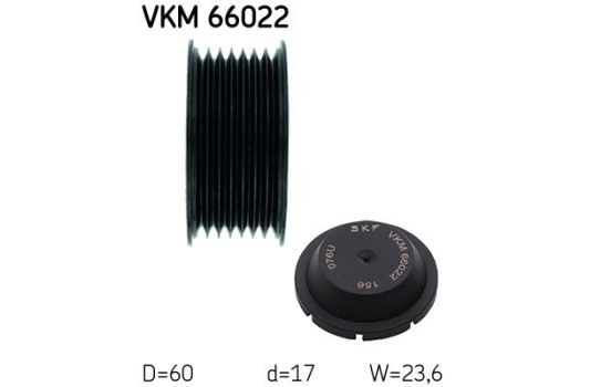 Styrrulle, flerspårsrem VKM 66022 SKF, bild 3