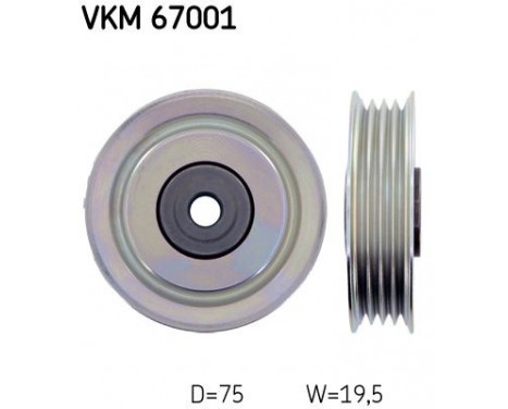 Styrrulle, flerspårsrem VKM 67001 SKF