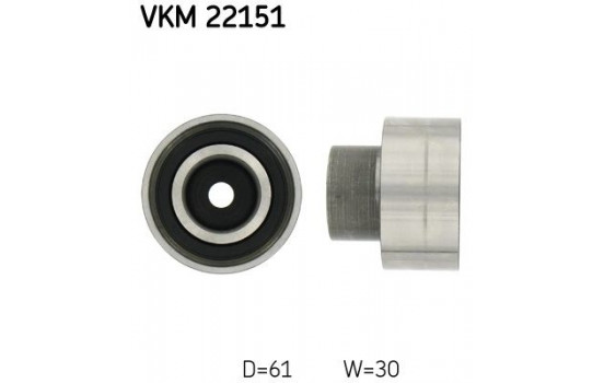 Styrrulle, kuggrem VKM 22151 SKF