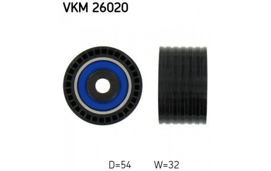 Styrrulle, kuggrem VKM 26020 SKF