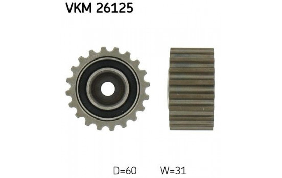 Styrrulle, kuggrem VKM 26125 SKF