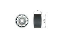 Styrrulle/reverseringsrulle, Poly kilrem T36532 Gates