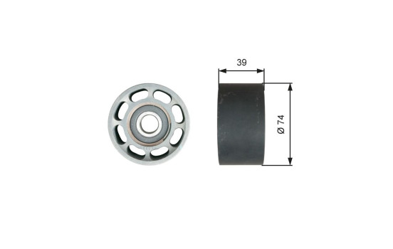 Styrrulle/reverseringsrulle, Poly kilrem T36532 Gates