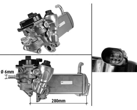 EGR-modul ORIGINAL PART 700438 Valeo, bild 3