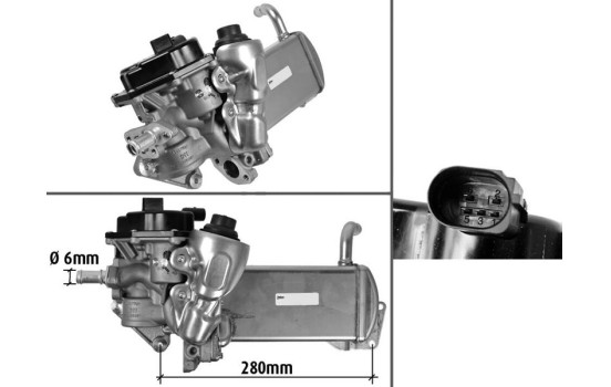 EGR-modul ORIGINAL PART 700438 Valeo, bild 3
