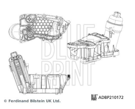 Hus, oljefilter Blue Print Solution