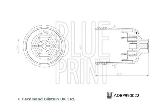 Lock, oljefilterhus Blue Print Solution, bild 2