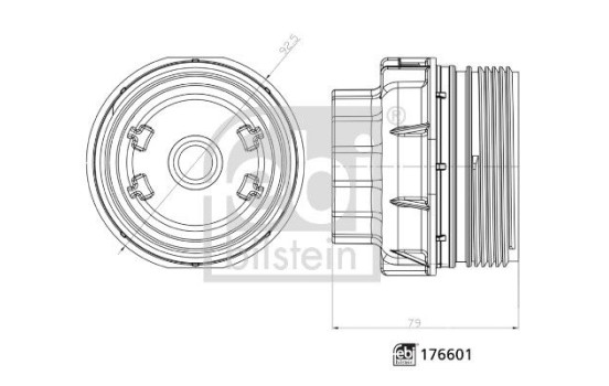 Lock, oljefilterhus febi Plus, bild 3