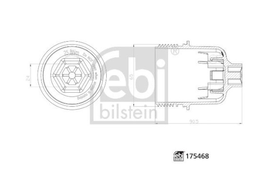 Lock, oljefilterhus febi Plus, bild 2