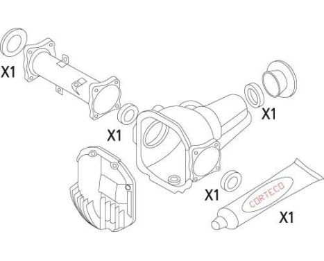 Packningssats, differential