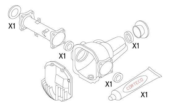 Packningssats, differential