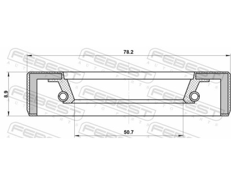 Oljetätningsring, differential, bild 2