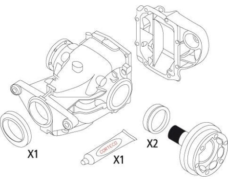 Packningssats, differential