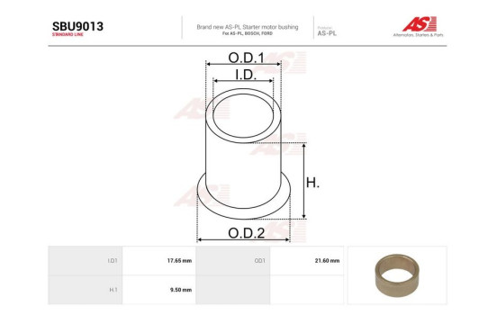 Bussning, startmotoraxel, bild 2