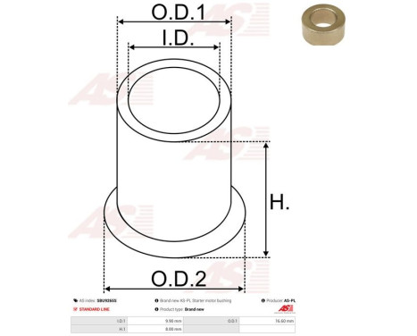 Bussning, startmotoraxel, bild 2