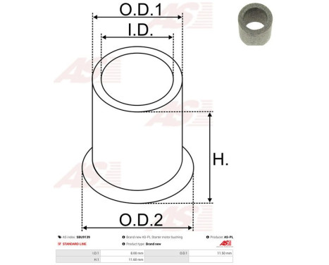 Bussning, startmotoraxel, bild 2